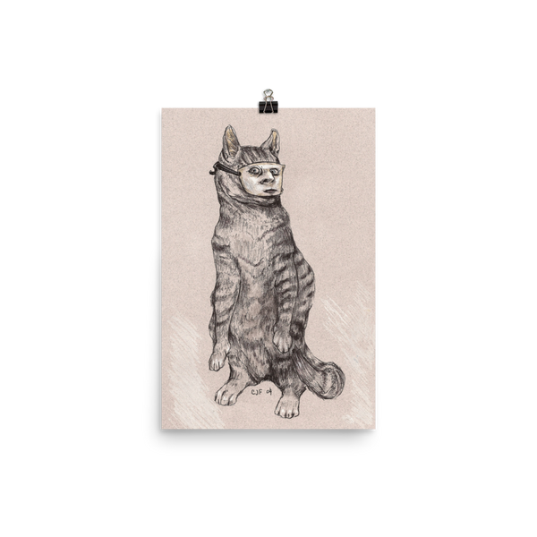cat drawing poster
