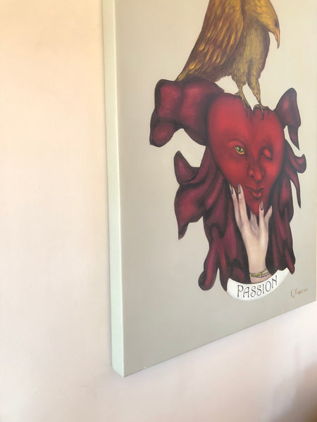 "Ace of Hearts - Agana" Gallery Wrapped Canvas Print