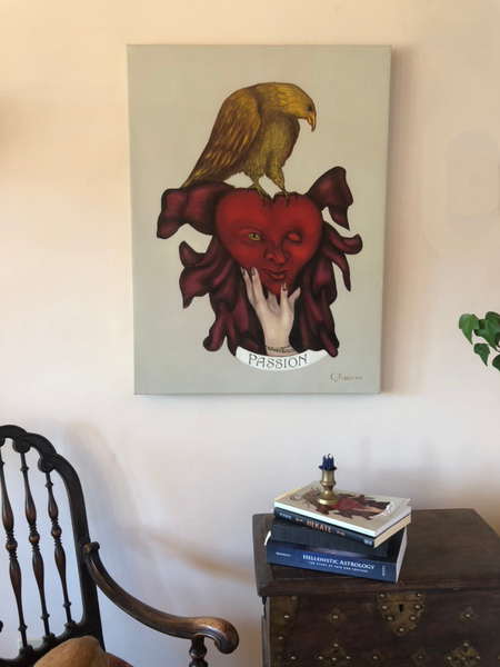 "Ace of Hearts - Agana" Gallery Wrapped Canvas Print