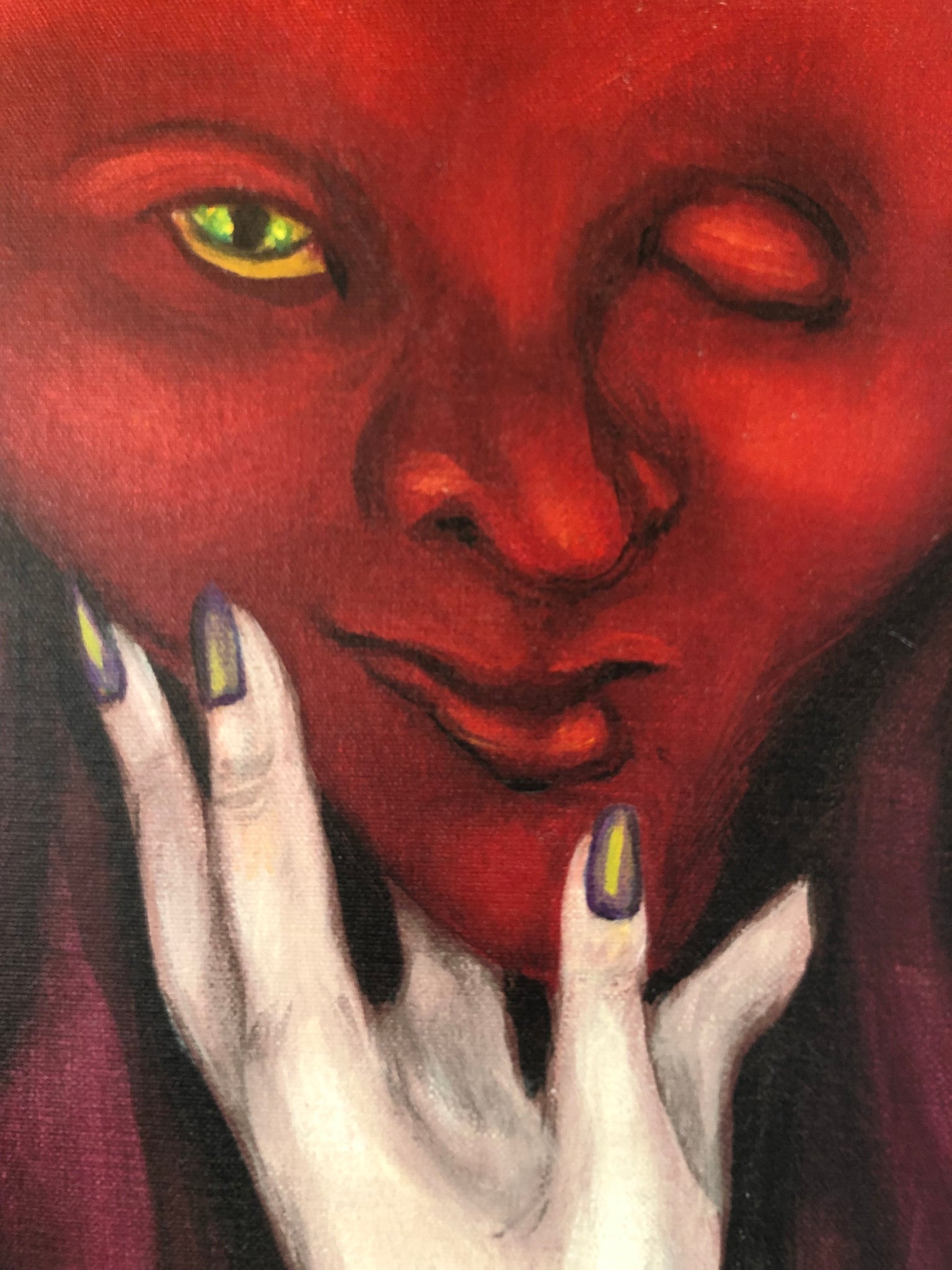 "Ace of Hearts - Agana" Gallery Wrapped Canvas Print