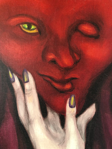 "Ace of Hearts - Agana" Gallery Wrapped Canvas Print