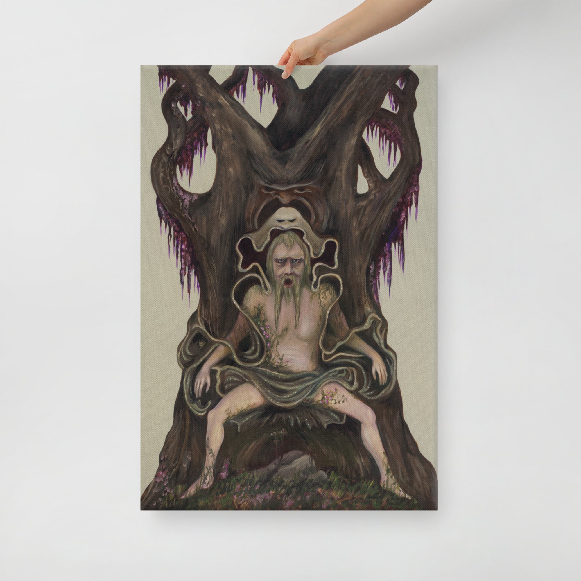 Impotent King 5 of ♠️'s Canvas Print with Frame