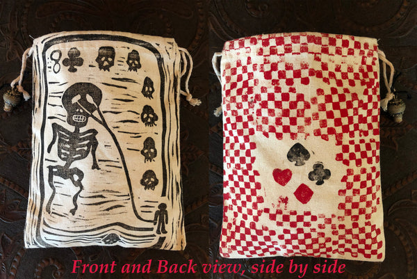 "8 of Clubs" Handmade DECK BAG