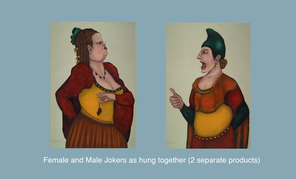 Male Joker Canvas Art Print, 24" x 36"