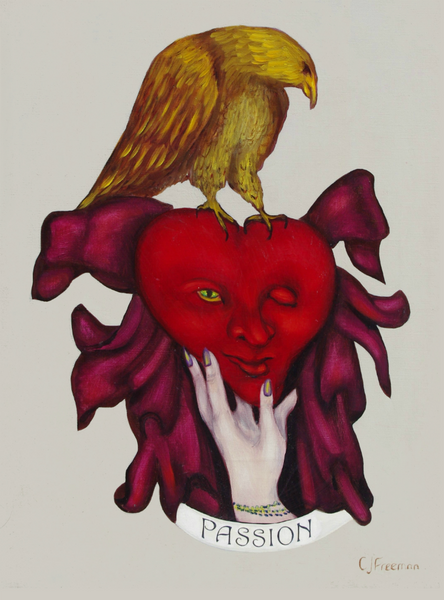 "Ace of Hearts - Agana" Gallery Wrapped Canvas Print